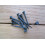 Pack Of 10 Square Head Deco Nails Black Wax 35mm 1