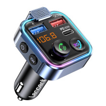 LENCENT Bluetooth 5.3 FM Transmitter, Wireless Radio Adapter Car Kit with Type-C PD 30W+ QC3.0 Fast USB Charger, Hands-Free Calling, Audio Stereo