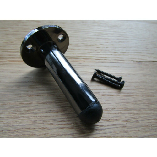2.5'' Pipe Door Stop Polished Black Nickel