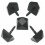 Pack of 10 Door Studs Black Antique 15mm 1