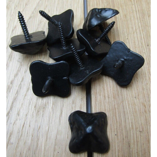 Pack of 10 Door Studs Textured Black Antique