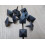 Pack of 10 Diamond Door Studs Black Antique 20mm 1