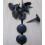 Pack of 10 Door Studs Round Hammered Black Antique 1