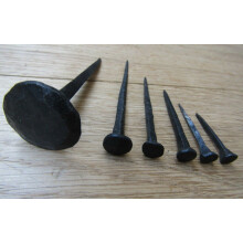 Pack of 10 3" Rose Head Furniture Nails Black Wax