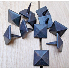 Pack of 10 Diamond Door Studs Antique iron 28mm