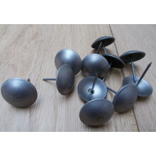 Pack of 10 door studs 25mm Round Antique Iron