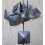 Pack of 10 door studs 35mm Square Antique Iron 1