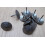 Pack of 10 Door Studs Hammered Steel Antique Iron 1