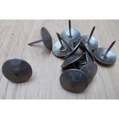 Pack of 10 Door Studs Hammered Steel Antique Iron