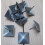Pack of 10 door studs 30mm Square Antique Iron 1