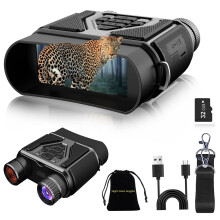 Night Vision Goggles Night Vision Binoculars with 5000mAh Rechargeable Battery, 32GB Card, 3" Screen for Camping Hunting & Security for Men Husba
