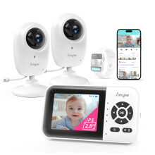 Simyke Smart BabyMonitor,1080p 2Camera,Wifi On/Off Switch,2.8" inch Display or W
