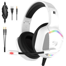 IMYB Gaming Headset with Microphone for Pc, Xbox One Series X/s, Ps4, Ps5, Stereo Wired Noise Cancelling Over-Ear Headphones with Mic, RGB, for C