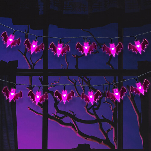 20 LED Pumpkin Bat Ghost String Lights 3m Waterproof Indoor
