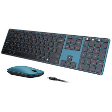 seenda Wireless Bluetooth Keyboard Mouse, SKM64-3 Multi-Device Rechargeable Ultra Slim Wireless Mouse and Keyboard Set for Windows, Mac OS, Lapto