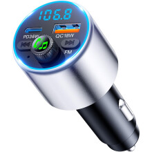 EOIWUY Upgraded Bluetooth Car Adapter 5.3, [Fast Charging] Car Bluetooth FM Transmitter with Powerful PD36W & QC3.0, [HiFi Crystal-Clear Sound] W