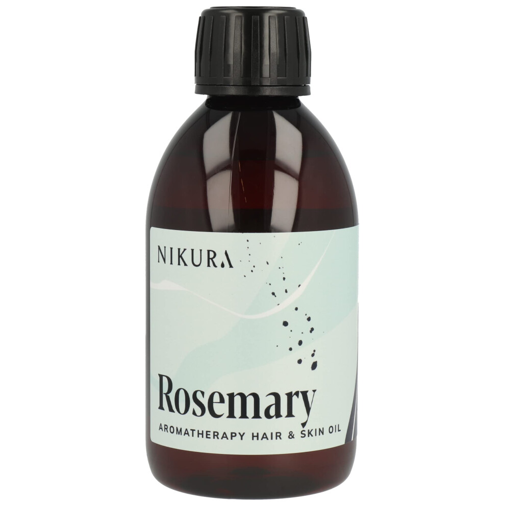 Nikura Rosemary Oil For Hair Growth & Skin Care - 250Ml | Hair Oils For Hair Growth, Skin Serum, Beard Growth | Treatment Oil With Almond, Jojoba