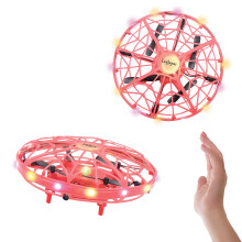 LEXIBOOK, Crosslander UFO, First rechargeable lighted drone with gesture control for children, up to 5km/h, motion sensor, altitude maintenance,