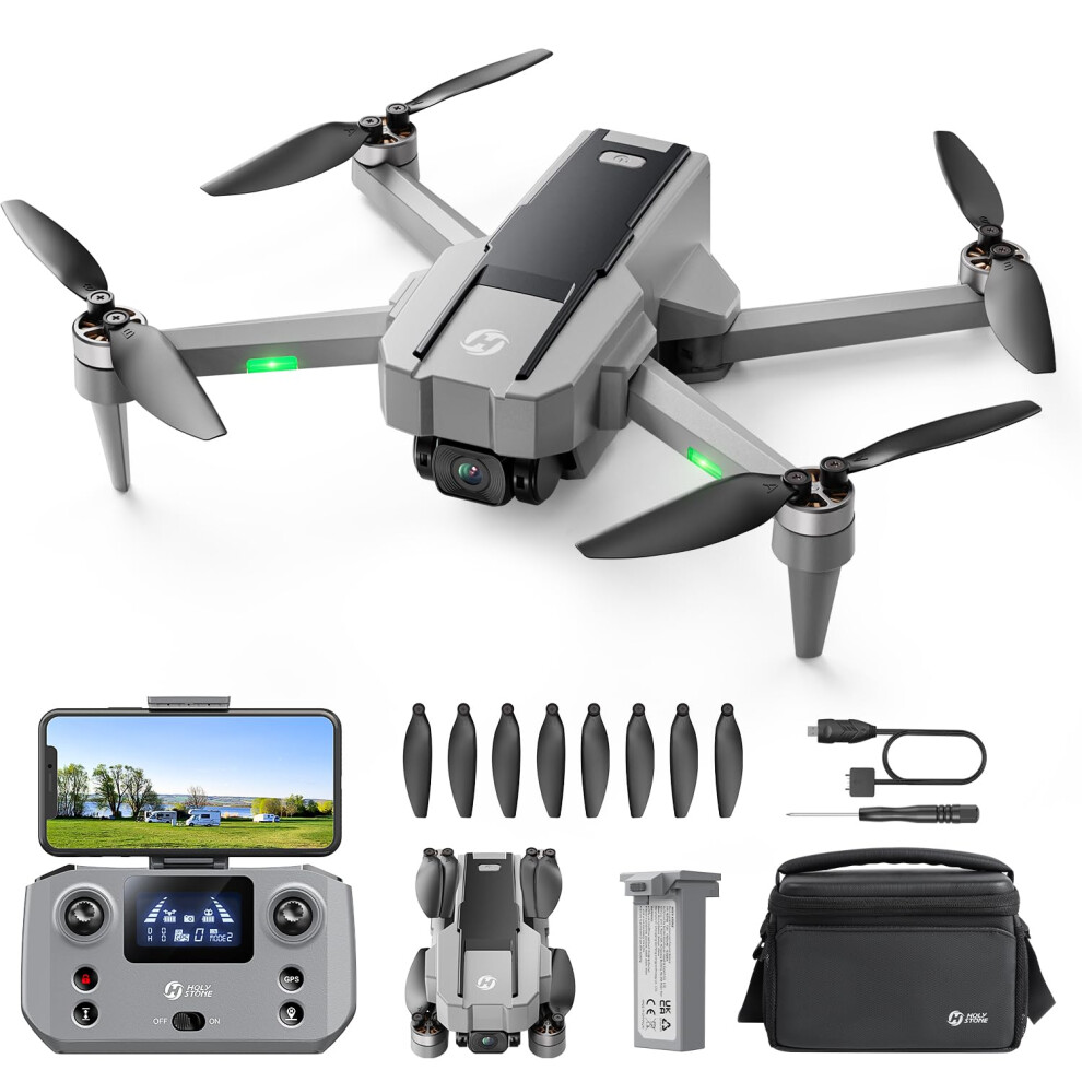 Holy Stone Hs440g Drones For Adults With Camera 4K, Foldable Gps Drone With 23Mins Flight Time, Auto Return, Follow Me, Waypoints, 5G Transmissio 8674309942808