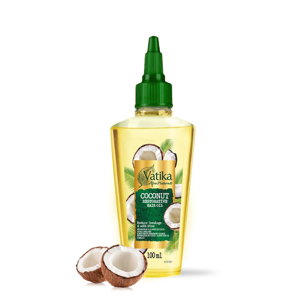 Vatika Naturals Vatika Afro Naturals Coconut Restorative Hair Oil - 100Ml | Provides Strength & Nourishment | Boost Hair Health & Control Frizz