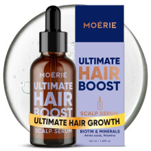 MOERIE Ultimate Hair Growth Serum for Natural Hair Regrowth & Thickening - Anti Thinning & Hair Loss Treatment for Women - Rapid Hair Growth Prod