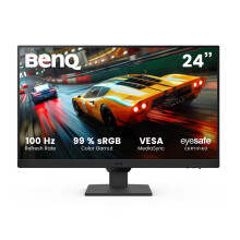 BenQ GW2490E 24 Inch Eye-care Gaming Monitor, 100Hz, 1920x1080p, IPS, 2X HDMI, DisplayPort, Built-in Speakers, Wall Mount, Adaptive Brightness, T