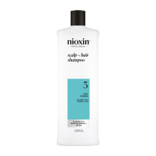 Nioxin System 3 Scalp + Hair Shampoo - Hair Thickening Shampoo For Coloured, Dry and Damaged Hair with Light Thinning - with Biotin & Niacinamide