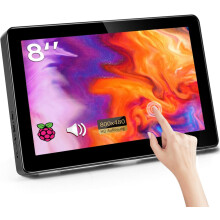 Ulrhzar 8 Inch Small Touchscreen Portable Monitor LCD Display 800x480 Compatible with Raspberry Pi PC Jetson Nano Game Consoles Built-in Speakers