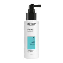 Nioxin System 3 Scalp + Hair Thickening Treatment - Hair Loss Serum for Coloured, Dry and Damaged Hair with Light Thinning - with Niacinamide and