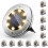 12-Pack Solar Ground Lights, 4.5" 8-LED Warm White 1