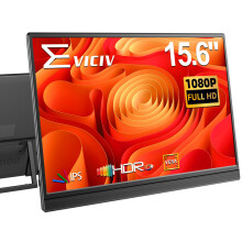 EVICIV Portable Monitor 15.6" 1080P, 125% sRGB 3000:1 FHD 350Nit 16:9 Travel Second Screen w/VESA, Eyc Care USB-C Mini HDMI External Display for