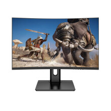 Tees 27 inch FHD Monitor, 240Hz Curved R1000 Screen NTSC 72% 1080P Desktop MNT with Speaker, FPS GamingMonitor HDMI DP USB Free Flicker Blue Ligh
