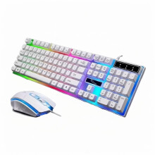 USB Wired Gaming Keyboard and Mouse Set Rainbow LED Illustrated Keys Gaming and Office Keyboard Mouse for Desktop PC Laptop PS4 Xbox One