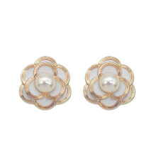 1 paire de pièces d'accent pour écouteurs en forme-rose blanche