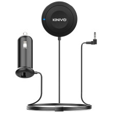 Kinivo BTC450 Hands-Free Bluetooth Car Kit (Bluetooth Car Adapter with 3.5mm AUX, Dual Phone Connection, USB Charger, BT Receiver, Wireless Mus
