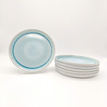 Reactive Blue Glaze Dinnerware Dinner Plate 4pc Set 27cm