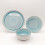 Reactive Blue Glaze Dinner Set Plates Bowls 18 1