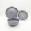 Reactive Ash Blue Glaze Dinner Set Plates Bowls 12pc Set 1