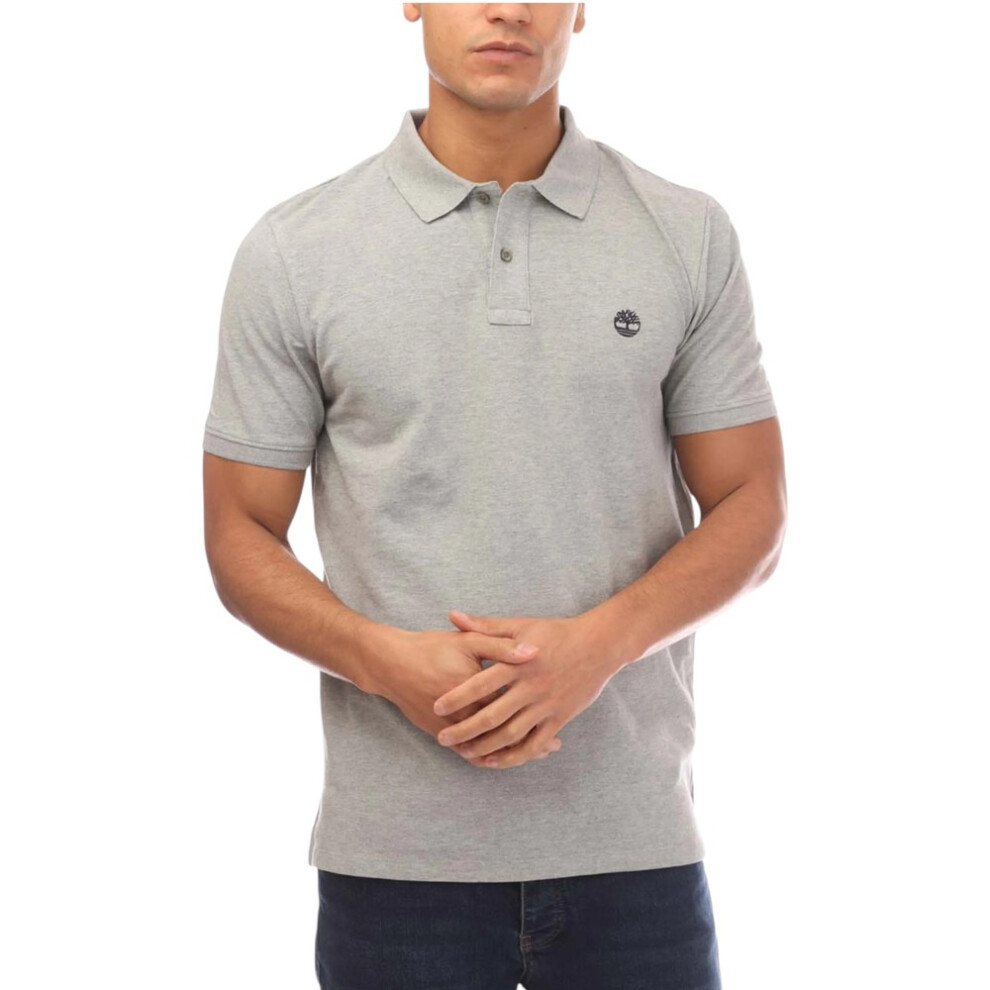 Timberland (, M) Mens Polo Shirt Short Sleeve Tops Grey