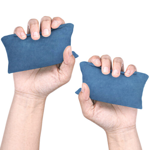 2Pcs Miniature Microfiber Hand Massage Pillow-Deep Blue