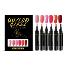 ((Set.1) 6PCS Nail Gel Pen) 3 in 1 Nail Polish Pens Quick Dry, Gel Polish Pen, 36 Color Nail Polish Gel Pen