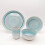 Reactive Blue Glaze Dinner Set Plate Bowl Cup 16 1