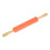 Rolling Pin Silicone Dough Rolling Pin for Baking 3Pcs with Wood Handle in Orange 1