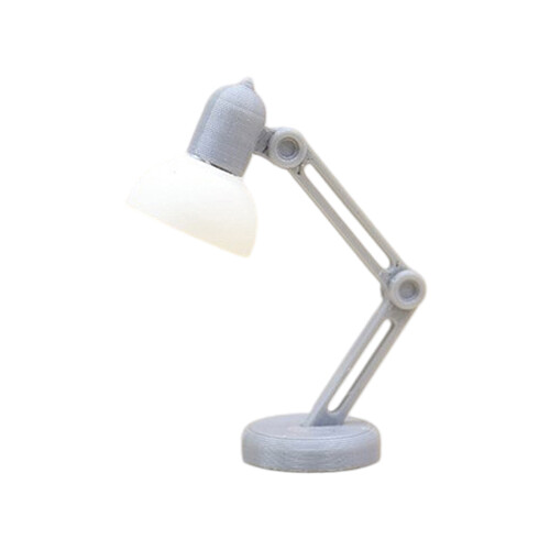 Accessoire de scène de bureau Miniature détaillé, lampe de-Gris