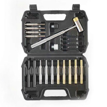Roll Pin Punch Set with Steel Punch Double-Faced Hammer Gunsmithing Punch Tools