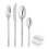 Cutlery Set Fork Spoon 24pc Sets Anydate Nordic Stripes 1