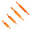 (orangecolor) Multifunctional Plastic Dough Roller For Pastas Pizza Cookie Comfortable To Use Rolling Pin Kitchen Accessory  red 1