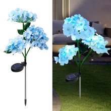 Solar tuinlantaarn met hortensia bloemmotief (1 stuk)