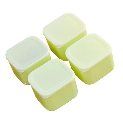 Ensemble de 4 boîtes de rangement de cuisine solides,-Vert 1000