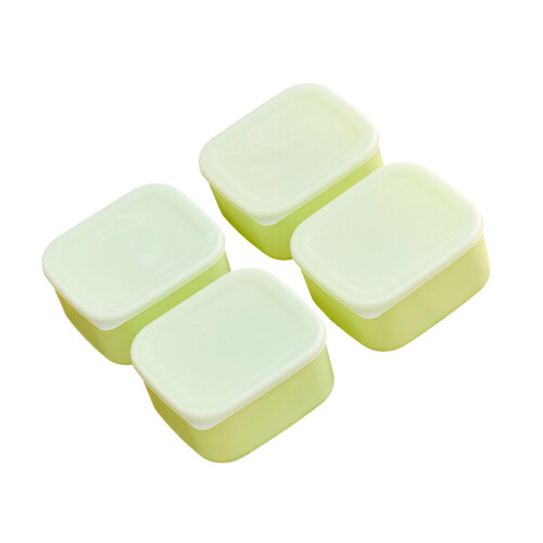 4pcs Effective Food Storage Boxes Having Tight Lids-Green 700